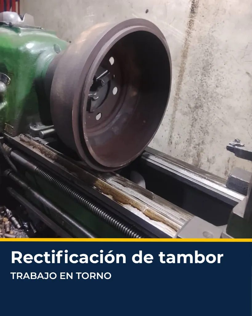 Rectificación de tambor en torno paralelo