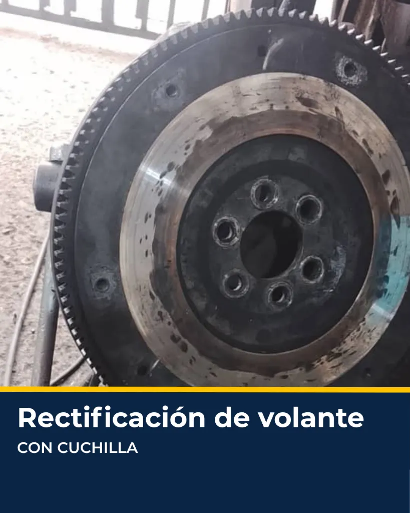 Rectificación de volante con cuchilla de carburo