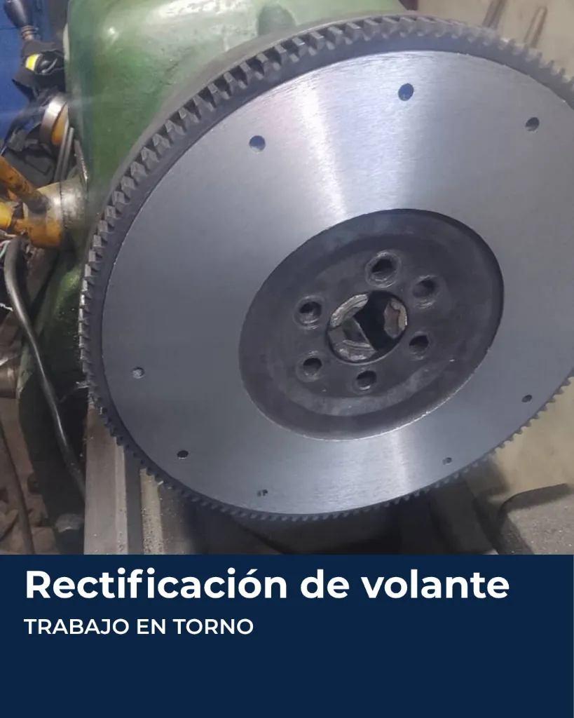 Rectificación de volante motor en torno
